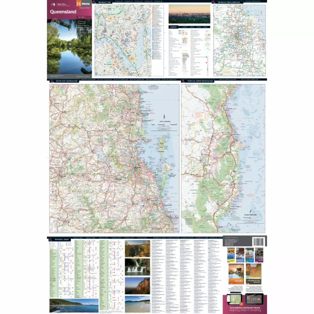 Hema Queensland Australia Waterproof State Map 12th Edition 5 Hema Queensland Australia Waterproof State Map 12th Edition - Image 3