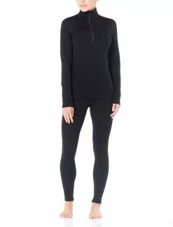 Icebreaker Womens 260 Long Sleeve Tech Half Zip -Fishing Elegant store 104390001 4 blk
