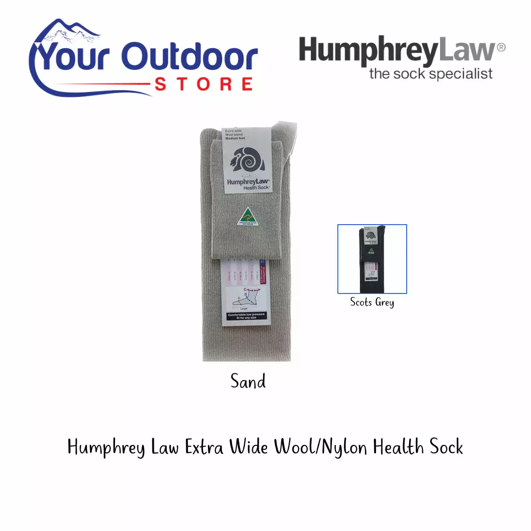 HumphreyLaw Extra Wide Wool / Nylon Health Sock 5 HumphreyLaw Extra Wide Wool / Nylon Health Sock - Image 3