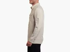 KUHL Mens AIRSPEED Long Sleeve Shirt -Fishing Elegant store 7191 airspeed ls light khaki side pdp photo