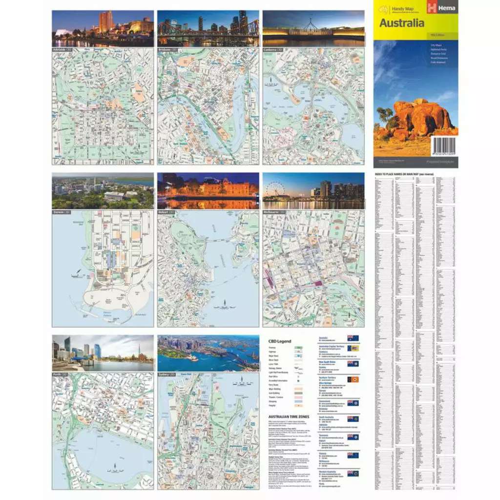 Hema Australia Handy Map 11th Edition 5 Hema Australia Handy Map 11th Edition - Image 3