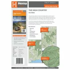 Hema Victorian High Country Waterproof Map -Fishing Elegant store 9781876413125 the high country ed9 fact sheet rgb