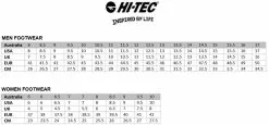 Hi-Tec Ravus Low Waterproof Womens -Fishing Elegant store Hi Tec Shoe Size Chart