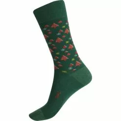 HumphreyLaw Merino Wool Blend Health Sock - Christmas -Fishing Elegant store HumphreyLawWoolBlendHealthSockXmasGreen