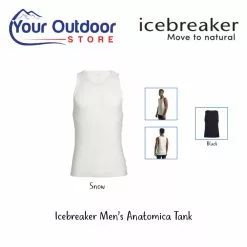 Icebreaker Mens Anatomica Tank -Fishing Elegant store Mens anatomica tank hero snow