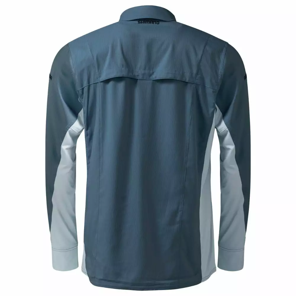 Shimano Mens Pro Stretch Vented Navy Shirt 5 Shimano Mens Pro Stretch Vented Navy Shirt - Image 3
