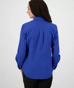 Swanndri Womens Roma Long Sleeve Shirt -Fishing Elegant store SS192133W Roma LS Shirt ELECTRIC BLUE OM 03 Upper JPG 3