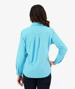 Swanndri Womens Roma Long Sleeve Shirt -Fishing Elegant store SS192133W Roma Shirt MARINE OM 1 WEB