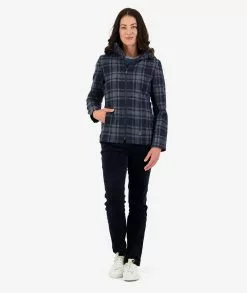 Swanndri Womens Seattle Hoody -Fishing Elegant store SW17405W Seattle Hoody CHARCOAL GRID OM 04 Fullbody 1 WEB