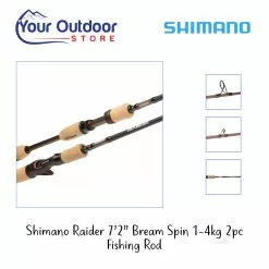 Shimano Raider 7f 2in Bream Spin 1-4kg 2pc Fishing Rod