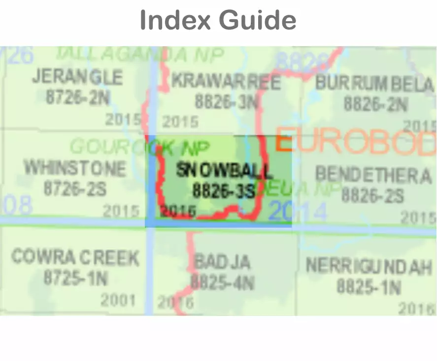 Australian Bush And Country Maps Snowball 8826-3-S NSW Topographic Map 1 25k 4 Australian Bush And Country Maps Snowball 8826-3-S NSW Topographic Map 1 25k - Image 2
