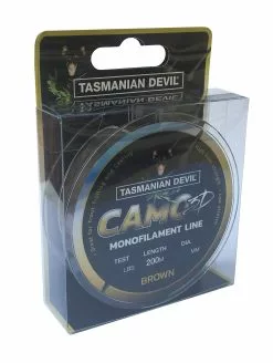 Tasmanian Devil Camo 3D Monofilament Line -Fishing Elegant store TD line brown