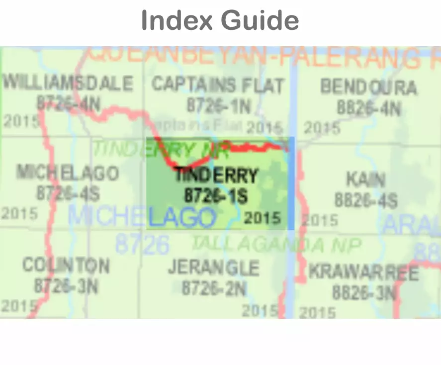 Australian Bush And Country Maps Tinderry 8726-1-S NSW Topographic Map 1 25k 4 Australian Bush And Country Maps Tinderry 8726-1-S NSW Topographic Map 1 25k - Image 2