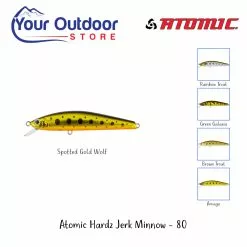 Atomic Hardz Jerk Minnow 80 Suspending -Fishing Elegant store atomic hardz jerk minnow 80 hero spotted gold wolf