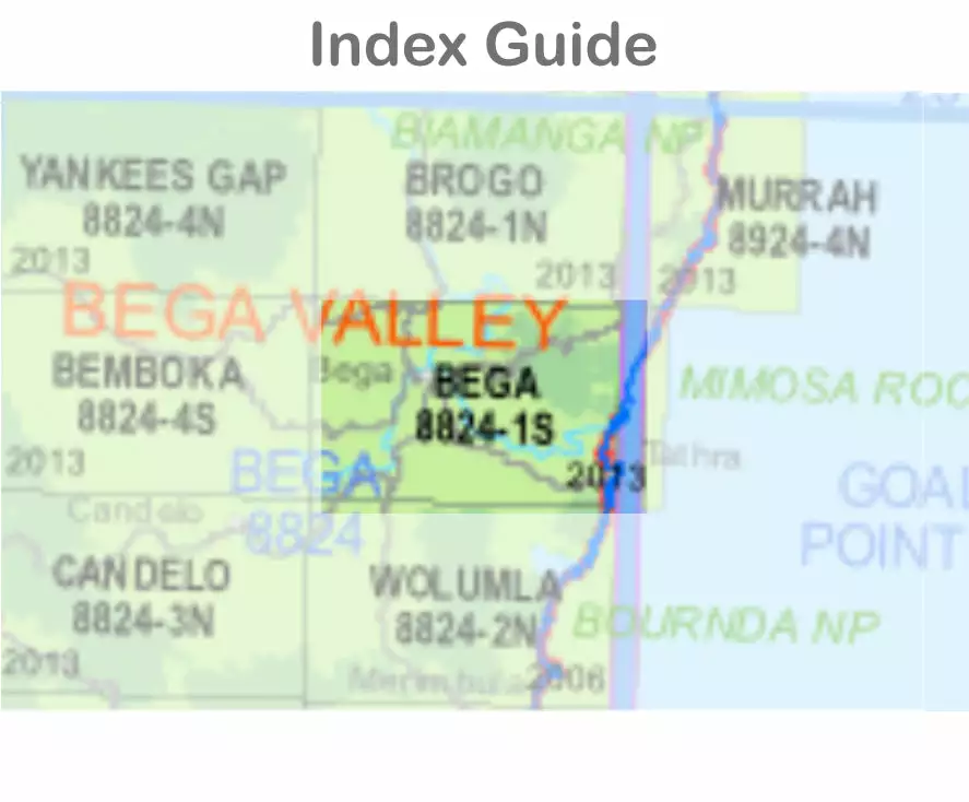 Australian Bush And Country Maps Bega 8824-1-S NSW Topographic Map 1 25k 4 Australian Bush And Country Maps Bega 8824-1-S NSW Topographic Map 1 25k - Image 2