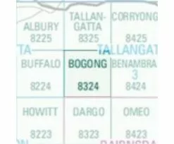 Australian Bush And Country Maps Bogong (Vic) 8324 Topographic Map 1 100,000 Scale