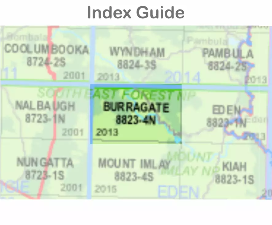 Australian Bush & Country Maps Burragate 8823-2-N Topographic Map 1:25k 4 Australian Bush & Country Maps Burragate 8823-2-N Topographic Map 1:25k - Image 2