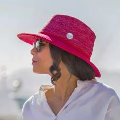 Evoke Aston Fedora Sun Hat -Fishing Elegant store mixed red1