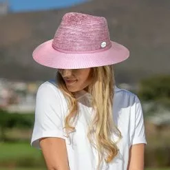 Evoke Aston Fedora Sun Hat -Fishing Elegant store old rose