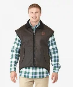 Swanndri Mens Foxton Wool Lined Oilskin Vest 11 Swanndri Mens Foxton Wool Lined Oilskin Vest -Fishing Elegant store sd0408w foxton brown half front no pockets hr 846