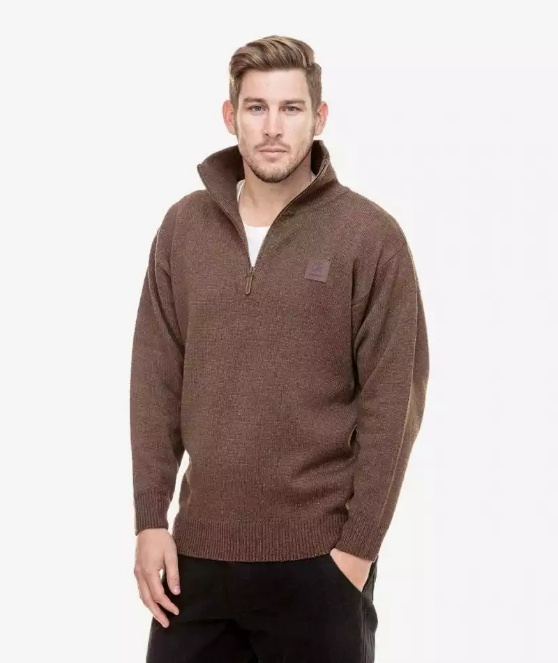 Swanndri Mens Mariner Zip Neck Sweater 10 Swanndri Mens Mariner Zip Neck Sweater - Image 8
