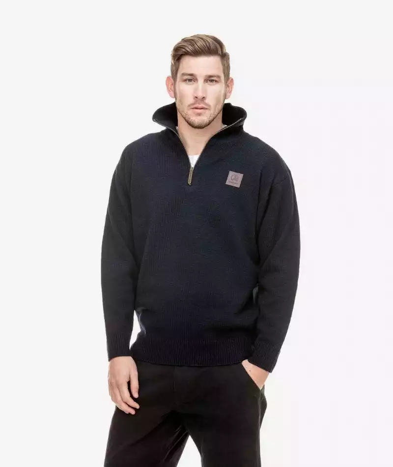 Swanndri Mens Mariner Zip Neck Sweater 5 Swanndri Mens Mariner Zip Neck Sweater - Image 3