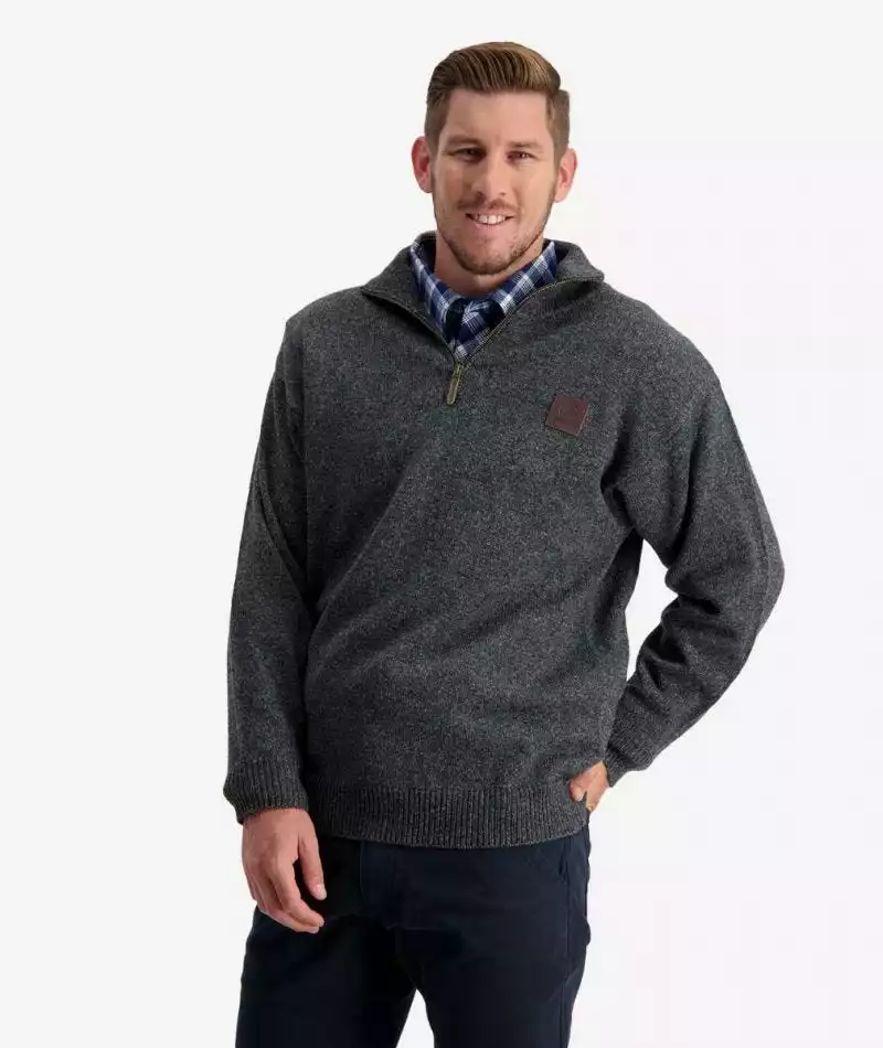 Swanndri Mens Mariner Zip Neck Sweater 14 Swanndri Mens Mariner Zip Neck Sweater - Image 12