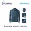 Shimano Mens Pro Stretch Vented Navy Shirt -Fishing Elegant store shimano vented pro stretch shirt hero