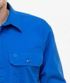 Swanndri Mens Bendigo Long Sleeve Work Shirt -Fishing Elegant store ss18217m bendigo electric blue detail