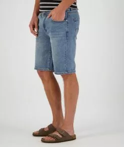 Swanndri Mens Bombay Denim Shorts -Fishing Elegant store ss203117m bombay short mid blue om 02 lower jpg 2 web