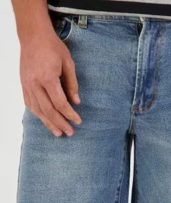 Swanndri Mens Bombay Denim Shorts -Fishing Elegant store ss203117m bombay short mid blue om 04 detail jpg 1 web