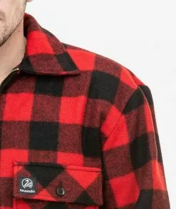 Swanndri Wool Ranger Shirt -Fishing Elegant store ssd0107 ranger red black detail