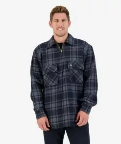 Swanndri Wool Ranger Shirt -Fishing Elegant store ssd0107 ranger shirt charcoal grid om 01 topzoom 1 web 1