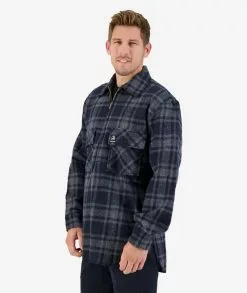 Swanndri Wool Ranger Shirt -Fishing Elegant store ssd0107 ranger shirt charcoal grid om 02 topzoom 4 web