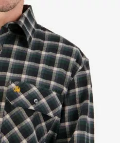 Swanndri Mens Barn Shirt -Fishing Elegant store ssd2225a barn shirt green om 05 detail 2 web