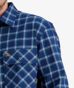 Swanndri Mens Barn Shirt -Fishing Elegant store ssd2225a barn shirt navy green om 03 topzoom 6 web 2 1