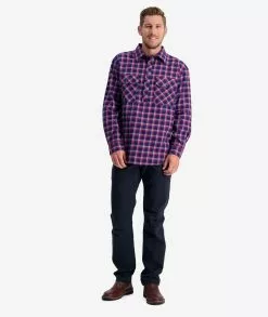 Swanndri Mens Barn Shirt -Fishing Elegant store ssd2225a barn shirt navy red om 03 topzoom 8 web 3 1