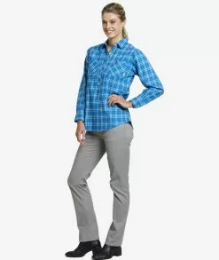 Swanndri Womens Barn Shirt -Fishing Elegant store sw13227 womens barnteal check full 475