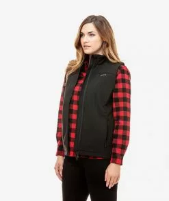 Swanndri Womens Ashcroft Softshell Vest -Fishing Elegant store sw17415w ashcroft black side 1