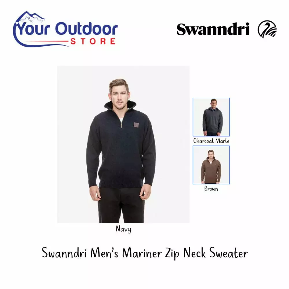 Swanndri Mens Mariner Zip Neck Sweater 3 Swanndri Mens Mariner Zip Neck Sweater