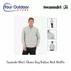 Swanndri Okains Bay Button Neck Waffle Knit