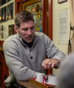 Swanndri Okains Bay Button Neck Waffle Knit -Fishing Elegant store swanndri winter 2020 408 web okainsbay