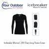 Icebreaker Womens 200 Oasis Long Sleeve Crewe -Fishing Elegant store womens 200 oasis ls crewe hero